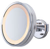 Jerdon Large Round 3x Halo-Lighted Wall-Mount Plug-in Makeup Mirror