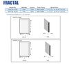 Aamsco ADA Fractal Backlit LED Mirror with Beveled Matte Border - 2 Sizes