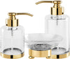 210ml, 360ml Liquid Soap/Lotion Dispensers and Round Soap Dish