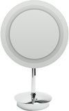 Alfi Brand 5x LED Frameless Vanity Mirror - Plugs in or Runs on Battery, 2 Finishes