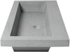 ALFI brand ABCO40TR 40" Solid Concrete Trough Sink for the Bathroom