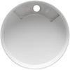 Black or White Round Resin Sink - drain hole visible