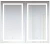 Svange Center-Open 48" x 42" High, Both Doors LED Lit, both with interior Inset 3x Mirror